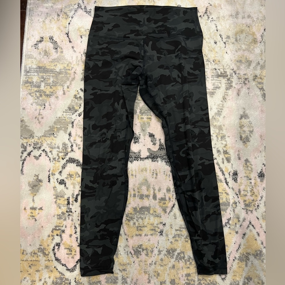 Lululemon align green camo leggings, size 10.